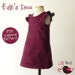 Kate's Dress - A-line dress - 2 yoke options - lined bodice - ruffled shoulders - 12 months to 8 years - pdf Pattern and Instructions