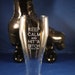 EXPLICIT "Keep Calm" Custom Engraved Roller Derby Glass Pilsner - Finished Product