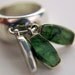 10% off SALE Vintage Mexican Silver, Heavy, Chunky ring, Moss Agate, Geometric Decorative Leafs, UK I, US 4