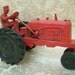 Vintage 1950's Orange / Red Auburn Rubber Tractor- 572