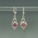 Sterling Silver Earrings with Blush Topaz- Handmade One of a Kind