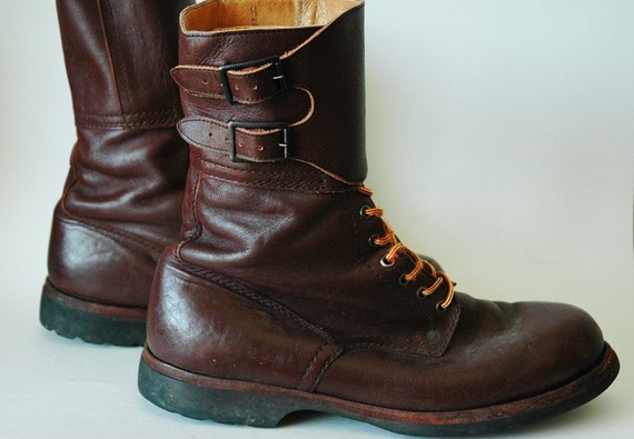 Vintage Polish Military Boots by blackteavintage on Etsy