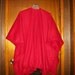 Red Polar Fleece Split Front Cape or Poncho