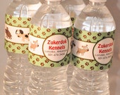 Items similar to PRINTABLE WATER BOTTLE labels Dog or Puppy Party ...