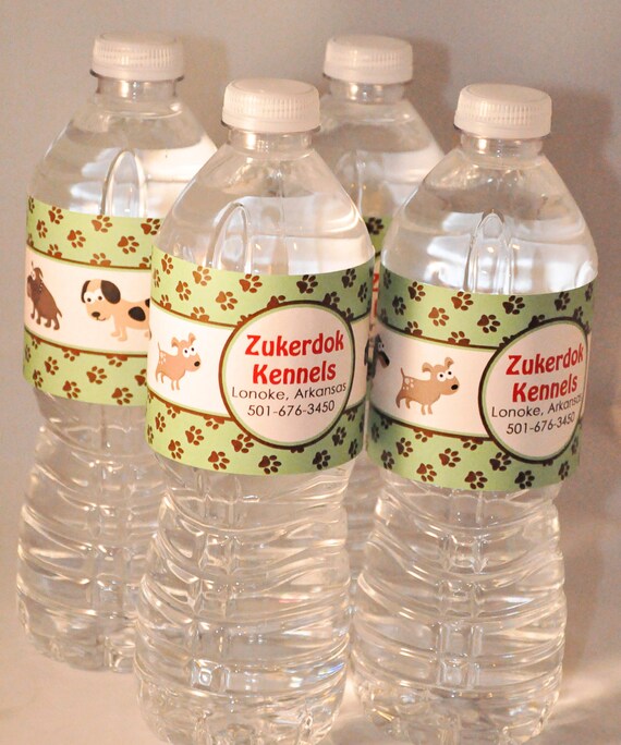 Items similar to PRINTABLE WATER BOTTLE labels Dog or Puppy Party Collection Memorable Moments