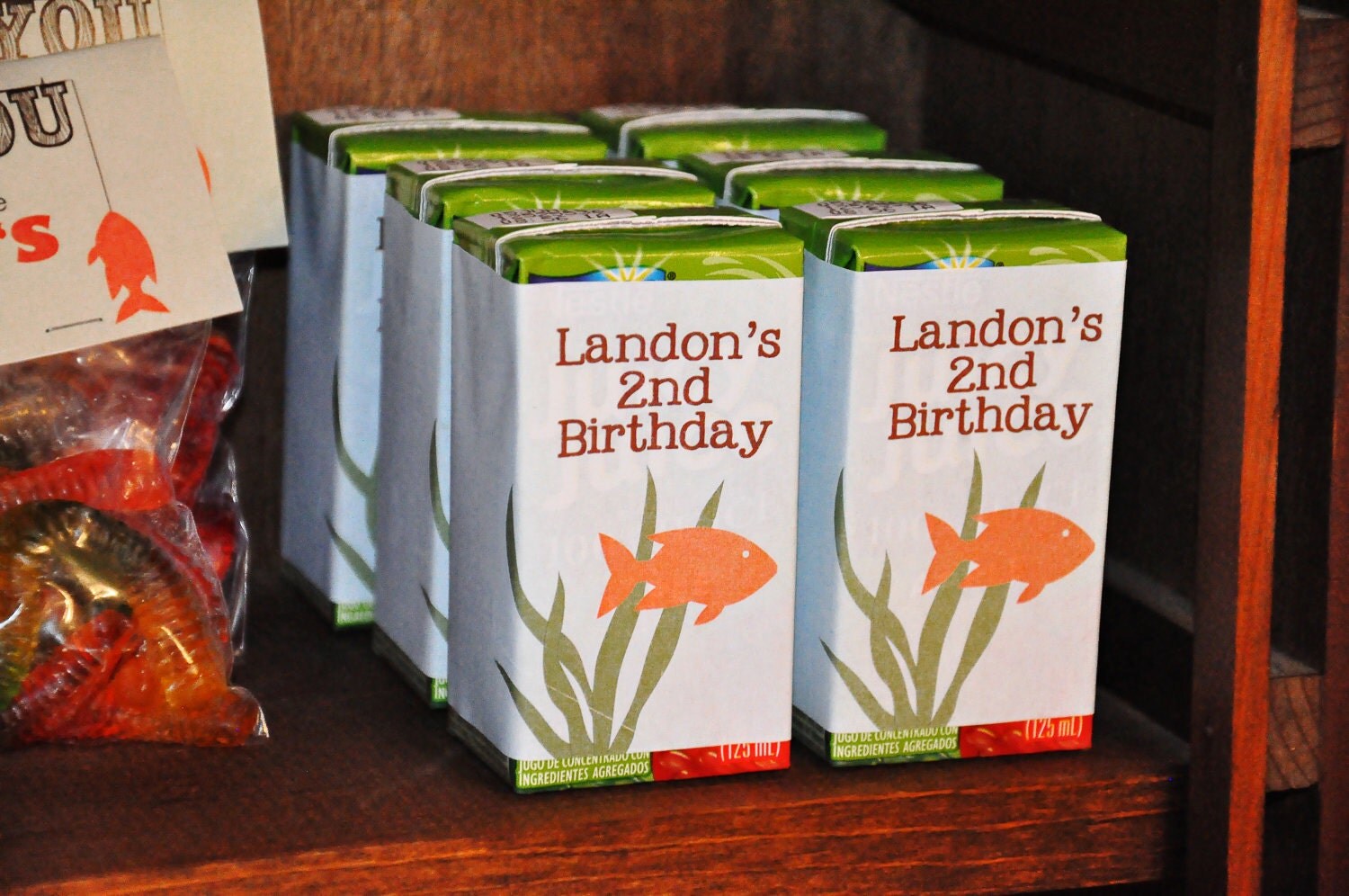 PRINTABLE JUICE BOX labels Gone Fishing by MemorableMomentsSt