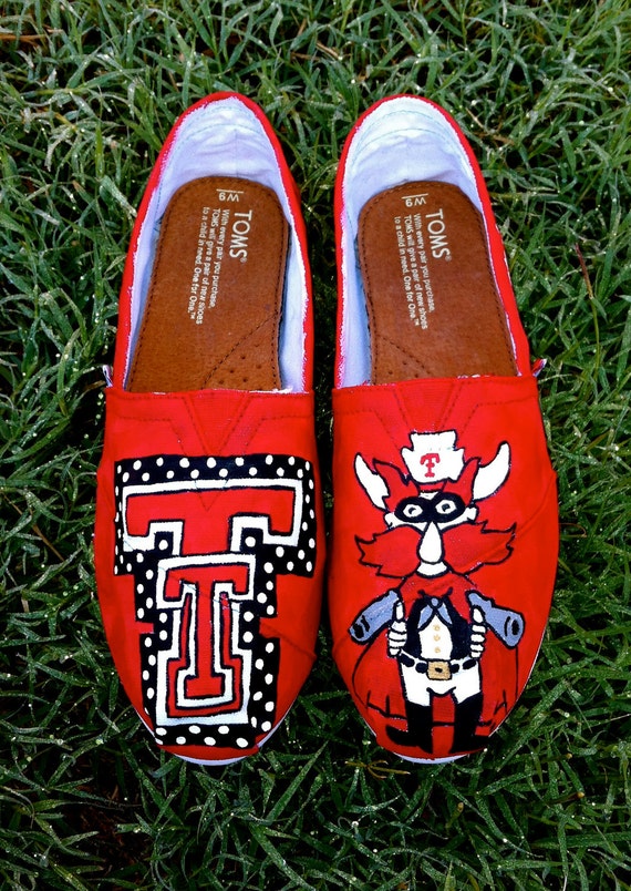 Items similar to Texas Tech TOMS on Etsy