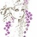Pencil Drawing Fantasy Drawing Illustration Fine Art Giclee Archival Print of my Original Pencil Drawing Purple