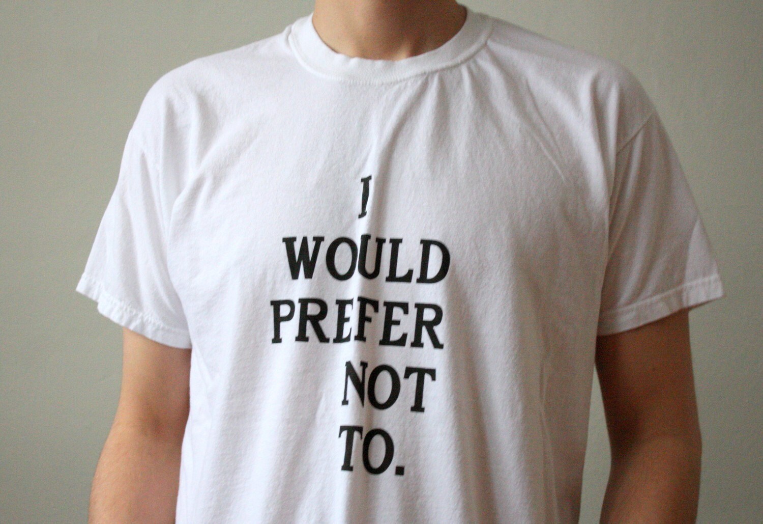 I Would Prefer Not To Bartleby T Shirt Size Large 3968