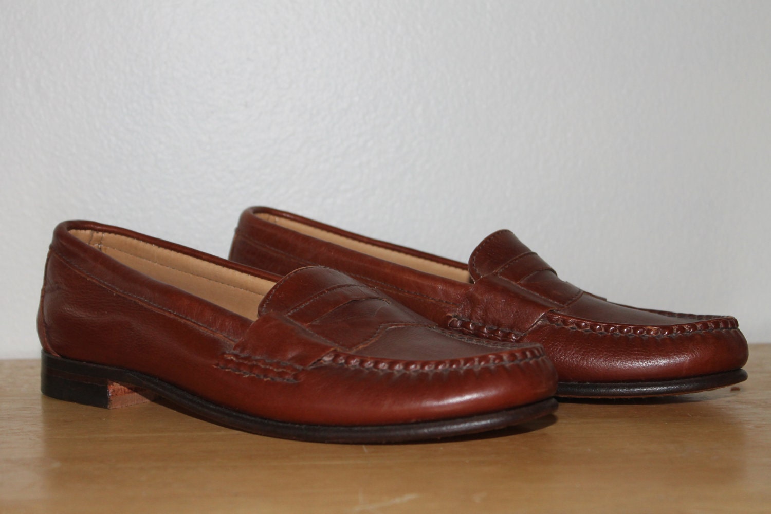 leather penny loafers for women