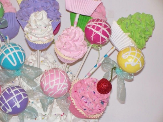 Handmade Spark - FakeCupcakeCreations - ONE Fake Cupcake Lollipop Cake ...