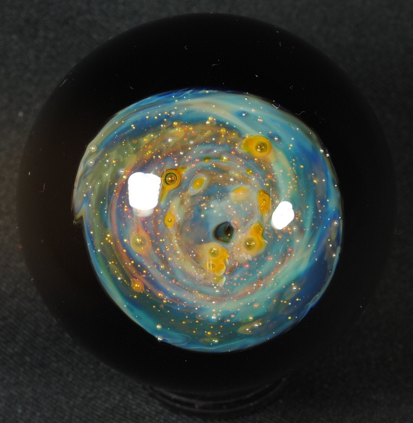 Seashell Galaxy Glass Marble
