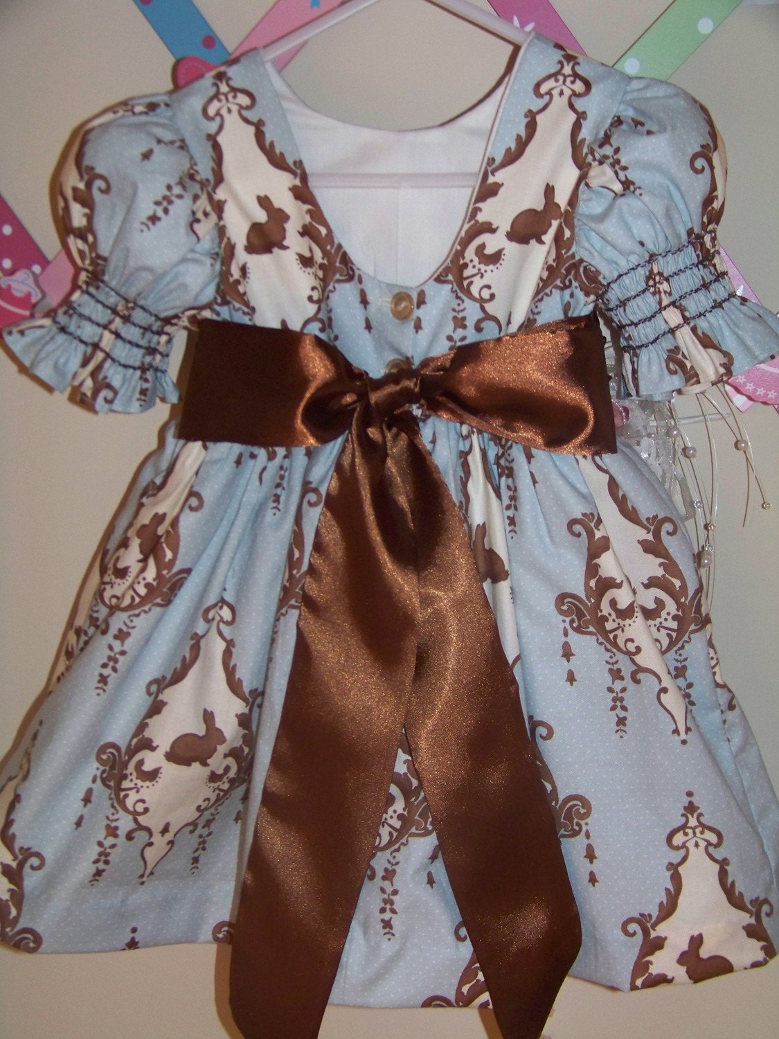 Girls Toddler Easter Dress Blue Dress 24mo 2T 3T 4T