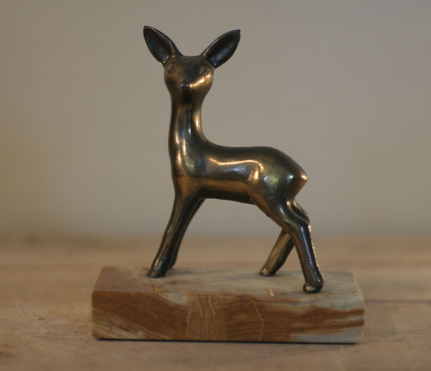 Vintage Deer on Marble Base E271