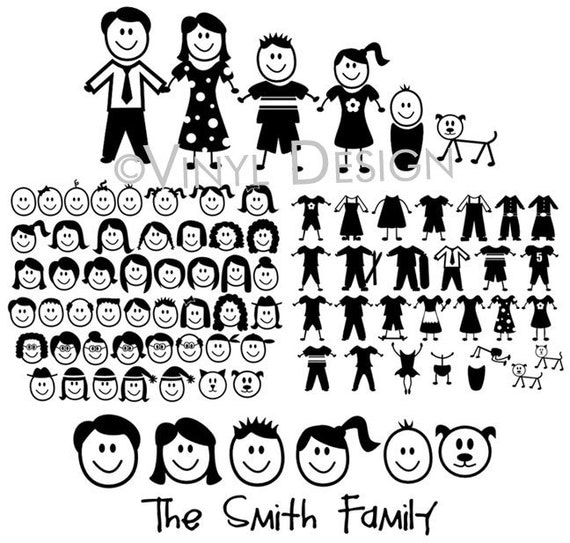 Download Create your own STICK FIGURE family up to 5 members by ...