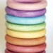 Rainbow Planets / Natural Wood Toy / Colorful Rings and Balls / Learning and Discovery Toy