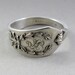 STERLING silver SPOON ring size 10 S Monogram Birks handmade antique No.00639