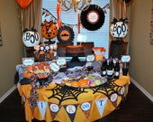 INSTANT DOWNLOAD sale sale DIY Halloween Elegant Printable Party Deluxe Package cupcake toppers banner food labels candy bar wrappers.. Il_170x135