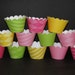 Hot Pink Lime Green Pink Yellow cupcake wrappers Stripes diamonds solid Summer mix Lemonade