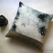 Linen Mini Squart Throw Pillow 14"x14" .. L u n e / FRAGMENTS