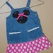 2t - upcycled overalls / jumper - Mickey / Minnie theme - ready to ship -Ralph Lauren upcycle