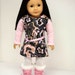 American Girl Doll Clothes-Camo Dress, Tights and Belt