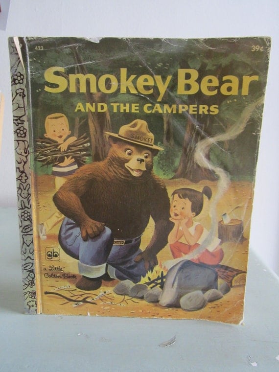 1971 smokey the bear and the campers by goldenbookgirl on Etsy