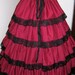 Holiday festive Victorian Steam Punk Burgundy Skirt