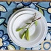 blue floral placemats - Blue Big Floral - From Navy to Baby - Set of 4