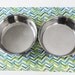 Large Pet-Mat - Green Blue and Yellow Chevron: Large Size