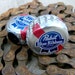 Pabst Blue Ribbon beer bottle cap bicycle tire valve caps