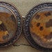 Fabulous real butterfly wings under glass - vintage buckle