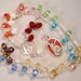 Handmade St. Michael Chaplet/Chaplet of the Holy Angels, Gorgeous Crystal Rondelles, Multi-colored