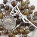Handmade Catholic Rosary, Pope John Paul II Center, Dark Dragon Vein Agate