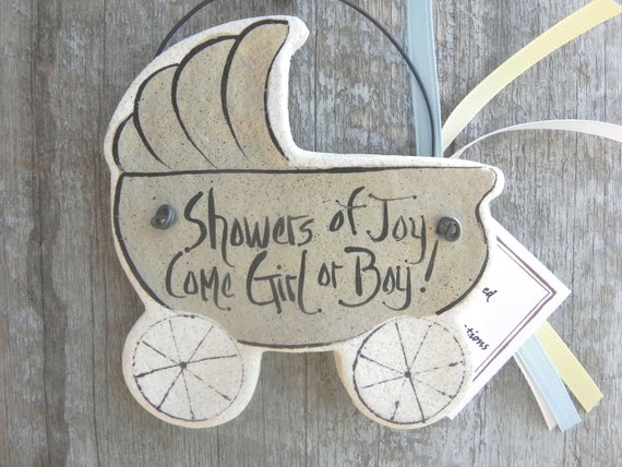 Salt Dough Baby Shower Favor Vintage Look by cookiedoughcreations
