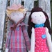 Wedding rag dolls, custom personalized rag dolls, bride and groom rag dolls, just married dolls, dolls made from photo, wedding couple dolls