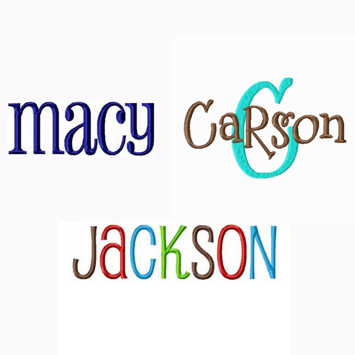 INSTANT DOWNLOAD Embroidery Font Triple Pack Pharmacy