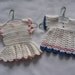 Set of crochet blue and pink potholders
