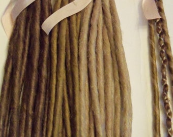 20 SE Single Ended Synthetic Dreads Light Medium Blonde Brown Dreadlock Braid Hair Extension Custom