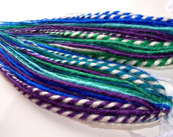 2 Extra Long and Layered Synthetic Dread Falls Dreadlocks with Matching Fringe Clip in Human Hair Extension