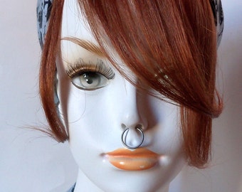 Light Auburn Warm Red Brown 100% Human Hair Clip in Bang Fringe Hair Extension