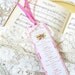 Handmade Paper Bookmark Religious Spiritual Prayer Bookmark