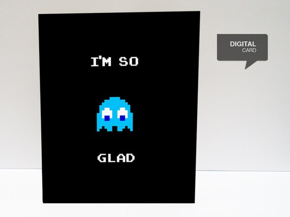 Items similar to Pacman Valentine's Day Love Printable Card on Etsy
