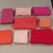Recycled Cashmere Sweater Wrist Bands - Coral Pink