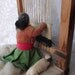 Rustic Native American Navajo (Dine') Weaver Figurine Model