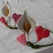 Loving You, Mother's Day napkin rings with sculpted embellishment, set of 2