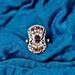 SALE Victorian Revival Sterling Silver 925 Garnet & Seed Pearl Ornate Filigree Ring