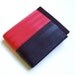 Eco friendly seatbelt wallet in red and black