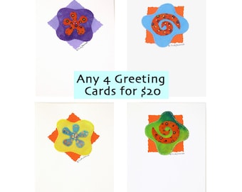 Greeting Cards Any Four Your Choice