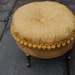 Vintage Gold Brocade Foot Stool - Hollywood Regency / French Provincial Style